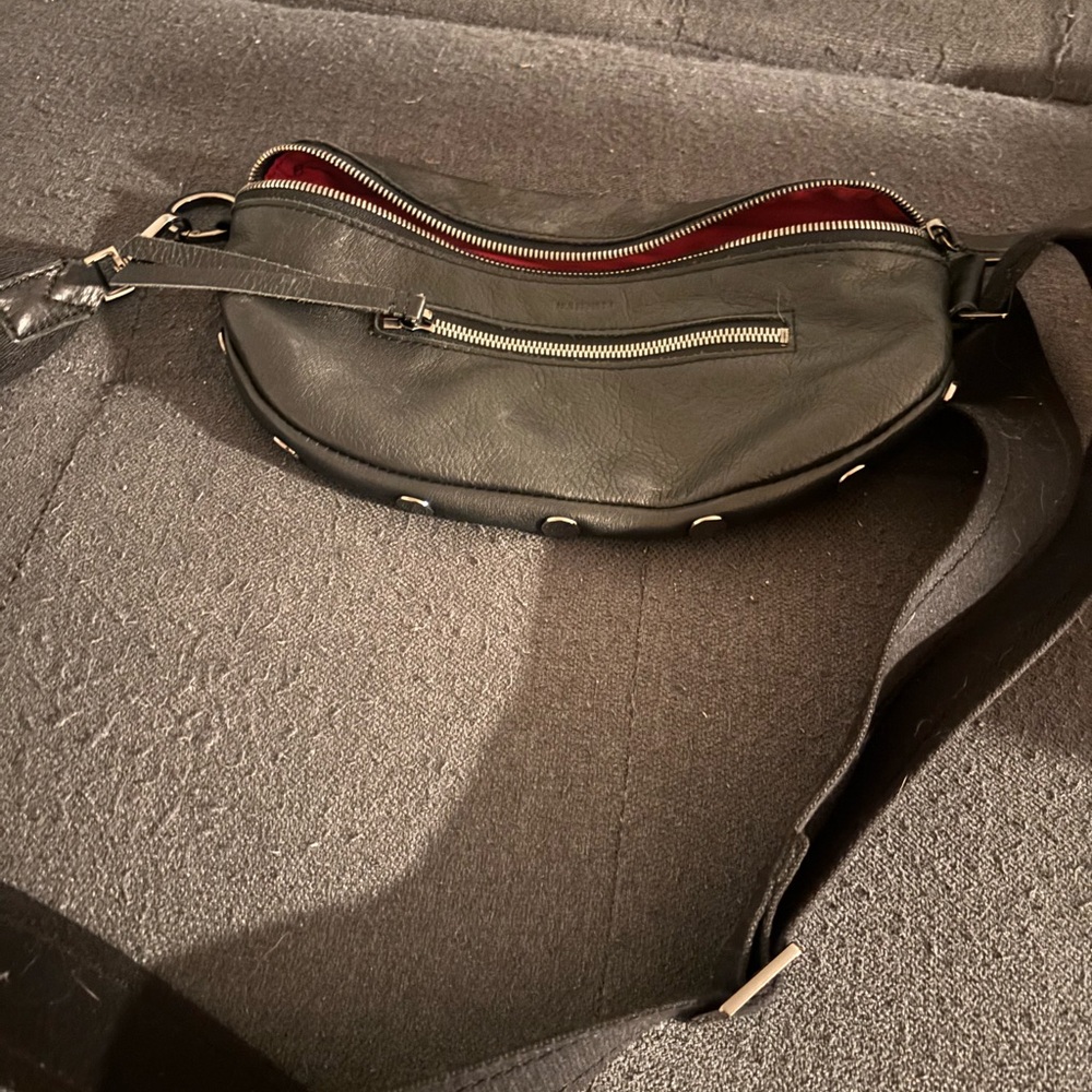 Hammitt Black Crossbody Bag with Red Lining